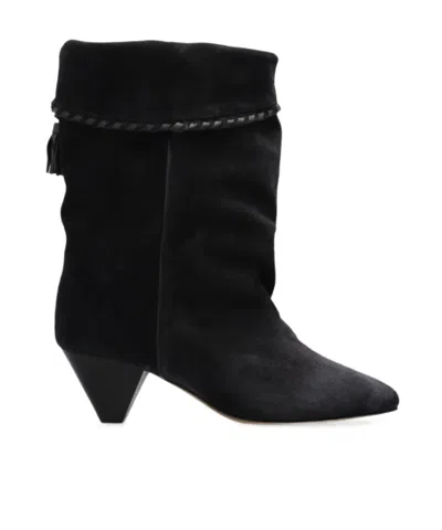 Isabel Marant Pointed Short Boots In Black