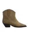 Isabel Marant Pointed Short Boots In Green