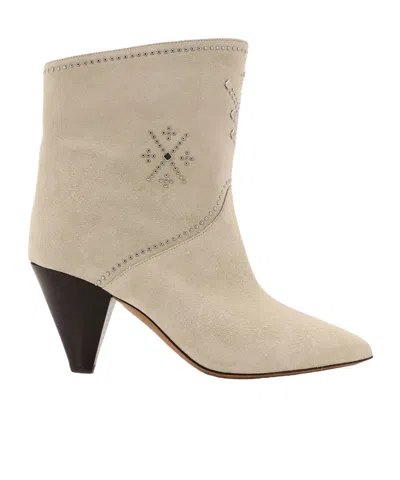 Isabel Marant Pointed Short Boots In Nude