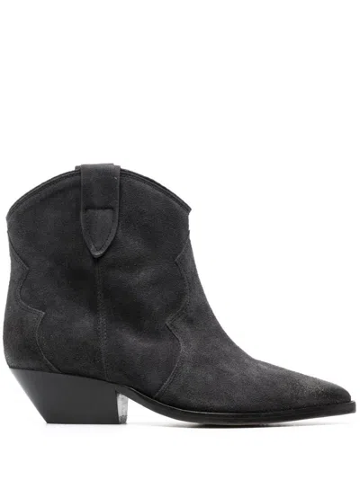ISABEL MARANT ISABEL MARANT POINTED TOE ANKLE BOOTS WITH WESTERN-INSPIRED DESIGN