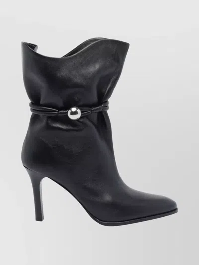 ISABEL MARANT POINTED TOE ANKLE LENGTH BOOTS WITH METAL DETAIL