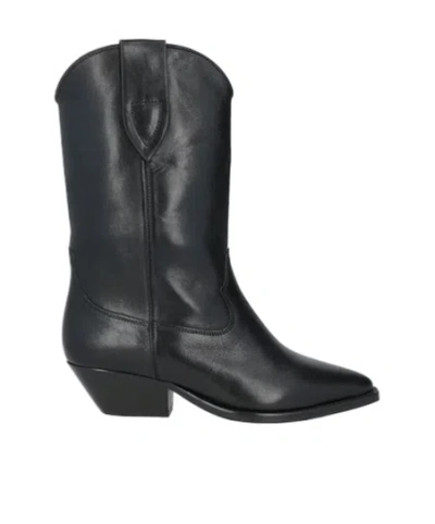 Isabel Marant Pointedtoe Blockheel Ankle Boots In Black