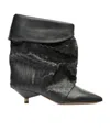 Isabel Marant Pointed-toe Embossed Boots In Black