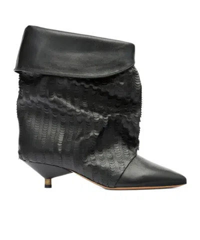 Isabel Marant Pointed-toe Embossed Boots In Black