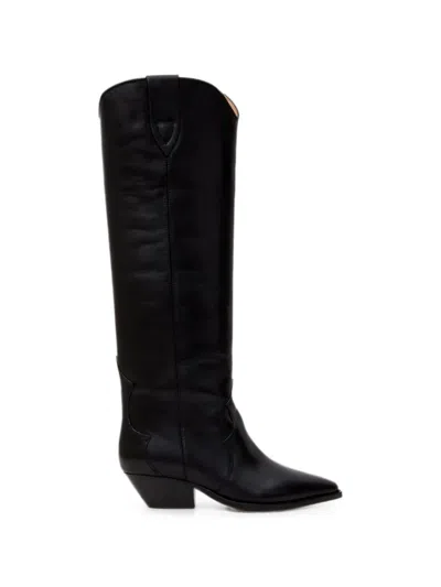 Isabel Marant Pointed-toe Knee-high Boots In Black