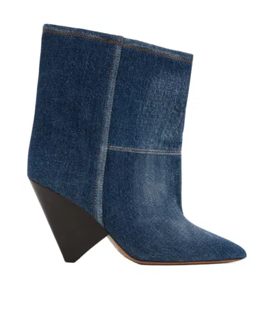ISABEL MARANT POINTY DENIM BOOTS