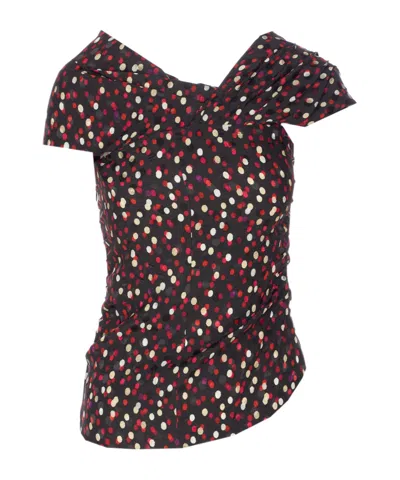 ISABEL MARANT ISABEL MARANT DOT PRINTED SHORT SLEEVE TOP