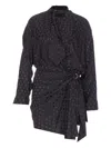 Isabel Marant D-ring Detail Wrap Dress With Knotted Belt In Purple