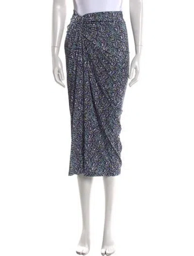 Pre-owned Isabel Marant Polka Dot Print Midi Length Skirt In Green