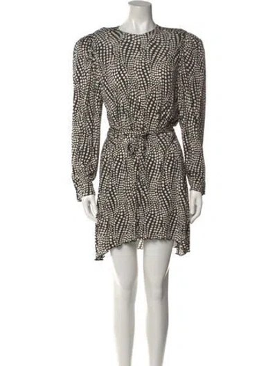 Pre-owned Isabel Marant Polka Dot Print Mini Dress W/ Tags In Black