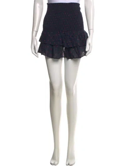 Pre-owned Isabel Marant Polka Dot Print Mini Skirt In Blue