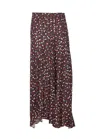 Isabel Marant High Waist Midi Skirt With Split Detail In Purple