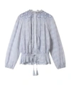 Isabel Marant Polly Embroidery Blouse In Blue
