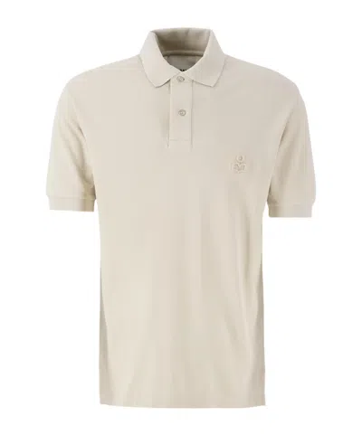 Isabel Marant Polo Shirt With Lapel Short Sleeve In White