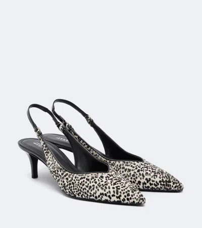 Isabel Marant Polyn Calf Hair Slingback Pumps In Multi