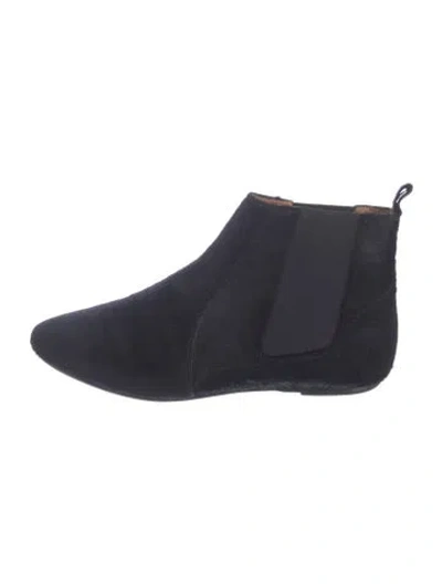 Pre-owned Isabel Marant Ponyhair Chelsea Boots In Blue