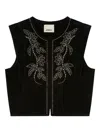 Isabel Marant Poppy Embellished Vest In Black