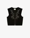 Isabel Marant Poppy Embellished Vest In Black