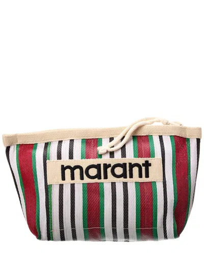 Isabel Marant Powden Canvas Pouch In Red
