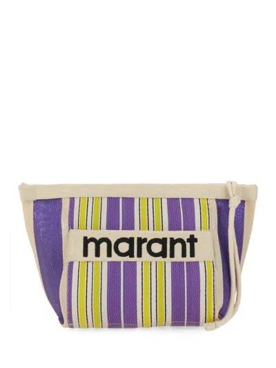 Isabel Marant Powden Clutch Bag In Purple