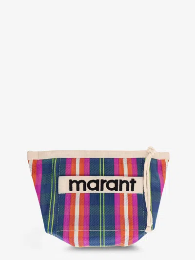Isabel Marant Powden Nylon Clutch With Striped Pattern In Multi