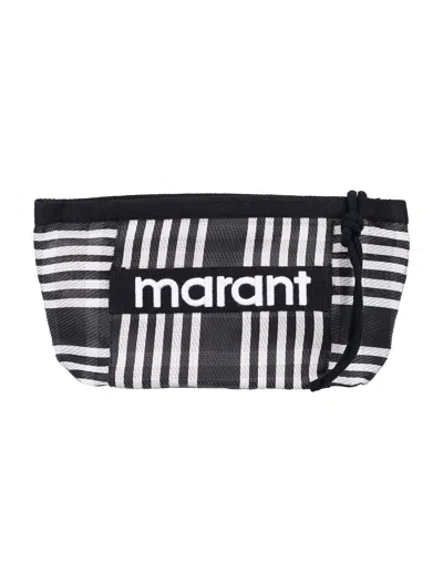 Isabel Marant Powden Pouch In Black White