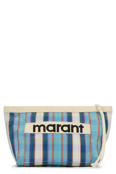 Isabel Marant Powden Pouch In Nylon With Striped Pattern In Multi
