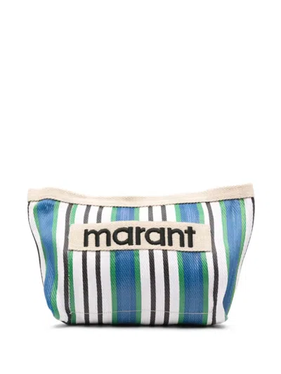 Isabel Marant Powden Striped Clutch Bag In Multicolor