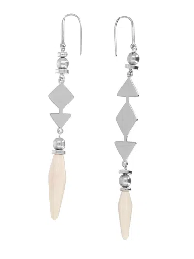 Isabel Marant Powder Brass Earrings In Gray