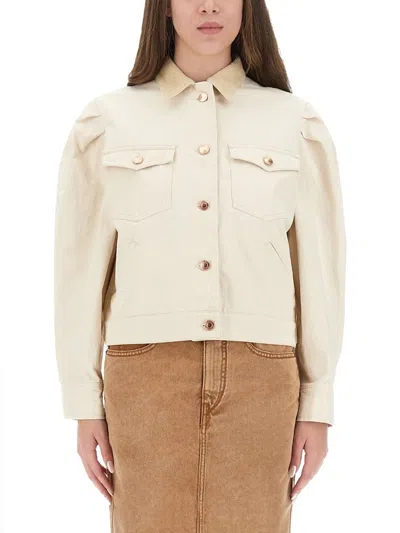 Isabel Marant Powder Cotton Jackets In Neutral