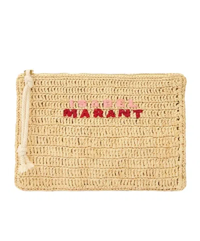 Isabel Marant Praia Clutch In Nude