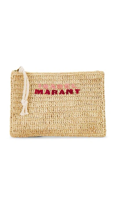 Isabel Marant Praia Pouch In 自然色&粉色