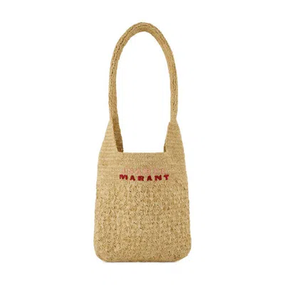 Isabel Marant Praia Small Gc Shoulder Bag In Beige