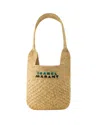 Isabel Marant Raffia Shoulder Bag With Logo In Multi