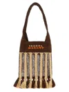 Isabel Marant Small Praia Fringe Raffia Tote In Brown