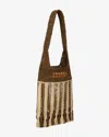 Isabel Marant Small Praia Fringe Raffia Tote In Brown