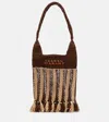 Isabel Marant Small Praia Fringe Raffia Tote In Brown