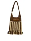 Isabel Marant Small Praia Fringe Raffia Tote In Brown