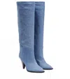 Isabel Marant Pre-loved Women Ririo 80mm Denim Boots In Blue In Blue