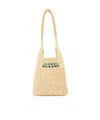 Isabel Marant Straw Shoulder Bag Shoulder Bags Beige In Nude