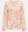 Isabel Marant Prian Printed Silk-blend Blouse In Ecru