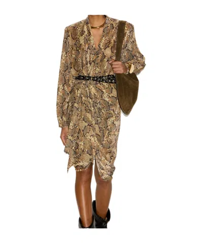 Isabel Marant Print Dress In Green