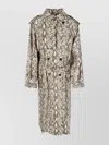 Isabel Marant Printed Animal Belted Waist Long Jacket