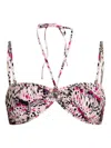 Isabel Marant Printed Bandeau Bikini Top In Pink