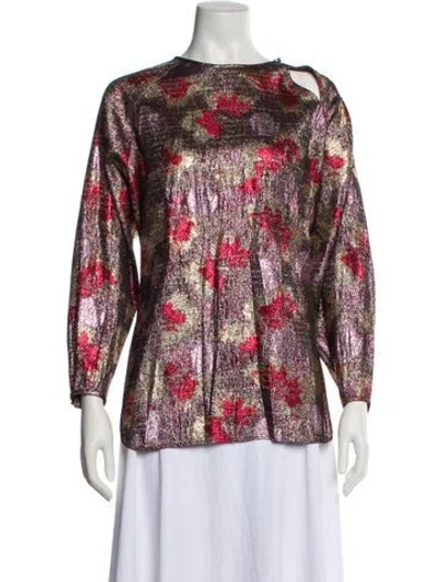 Pre-owned Isabel Marant Printed Bateau Neckline Blouse