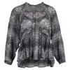 Isabel Marant Printed Blouse In Grey Silk In Grey
