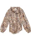 Isabel Marant Leopard-print Asymmetric-neck Blouse In Neutrals