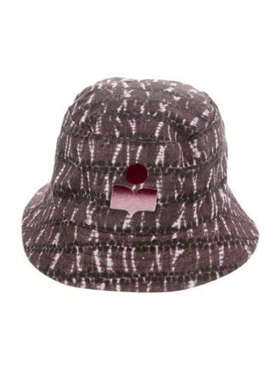 Pre-owned Isabel Marant Printed Bucket Hat In Purple