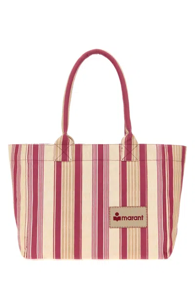 Isabel Marant Printed Canvas Yenky Shopping Bag In White