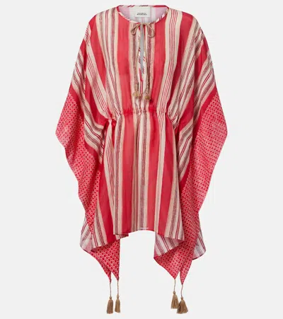 Isabel Marant Printed Cotton And Silk Kaftan In Red